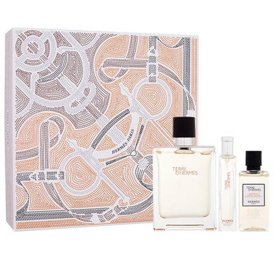 TERRE D'HERMES EDT 100ML + EDT 15ML + SHOWER GEL 40ML
