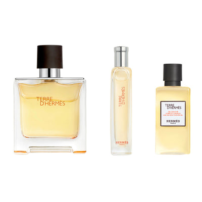 TERRE D'HERMES EDP 75ML + EDP 15ML + SHOWER GEL 40ML